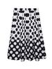 Chân váy chấm bi màu đen trắng