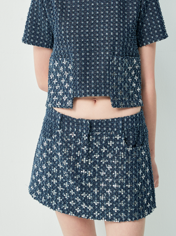 Quần giả váy đính hạt siêu nổi bật